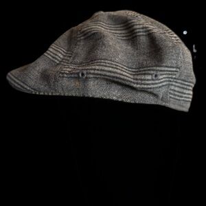 Kangol Gray Striped Newsboy Cap